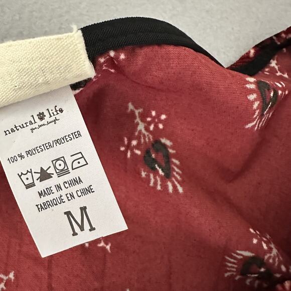 Natural Life Crushed Velvet Floral Mini Dress Pockets Women’s Medium Oversized - Picture 10 of 11